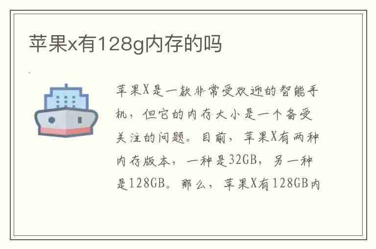 苹果x有128g内存的吗